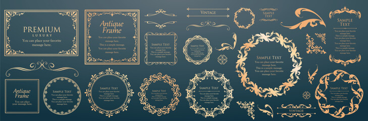 Antique Frame Design Collection: Vintage Decorative Frame Set