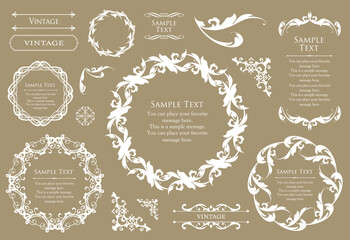 Antique Frame Design Collection: Vintage Decorative Frame Set