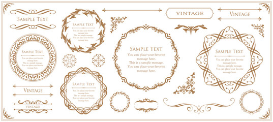 Antique Frame Design Collection: Vintage Decorative Frame Set