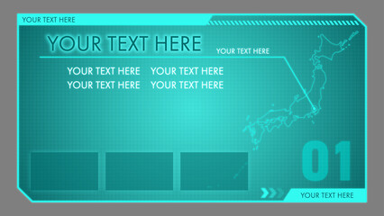 サイバーな感じの背景と地図