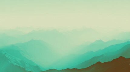 Obraz premium Serene mountain ranges in soft light