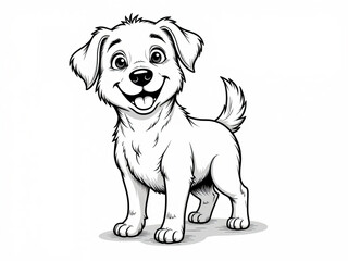Fototapeta premium dog, page of coloring book