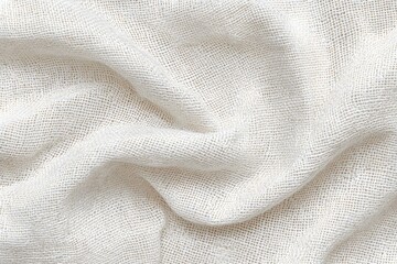A textured fabric made of soft cotton or linen, with delicate waves and folds, providing a sense of tactile luxury. 