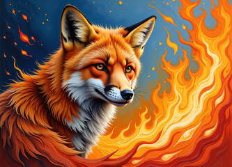 Obraz premium red fox