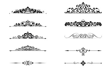 Vintage set. Floral elements for design monograms, invitations, frames, menus and labels. Graphic design of the website, cafes, boutiques, hotels, wedding invitations.