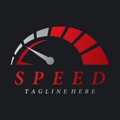 Speedometer vector logo design