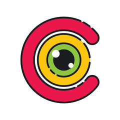 Camera icon vector logo design
