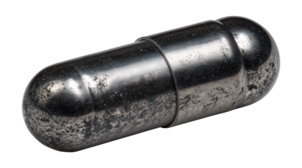 Heavy Metallic Capsule with Worn Texture
