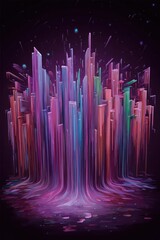 Obraz premium Abstract city scape in vibrant colors