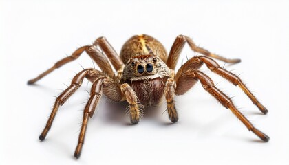 Closeup Macro Photography of a Brown Jumping Spider