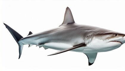 Fototapeta premium Gray Reef Shark Oceanic Predator, Powerful Jaws, Marine Wildlife