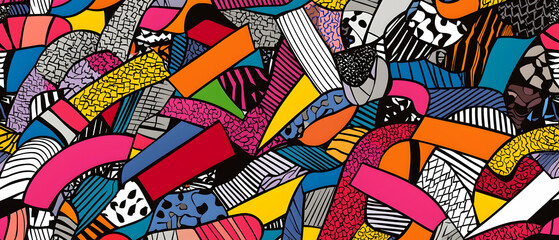 Obraz premium Abstract Colorful Geometric Pattern Design