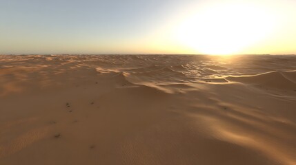 Desert landscape at sunset vast expanse