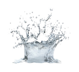 Fresh Water Splash with Droplets Creating Dynamic Visual Effects