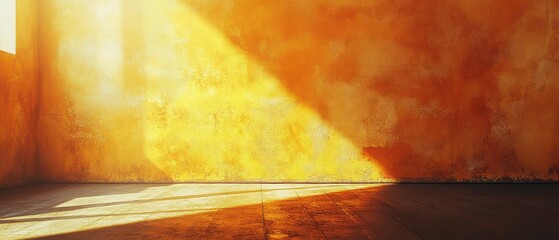 vintage yellow and orange studio background, bland banner and empty wall