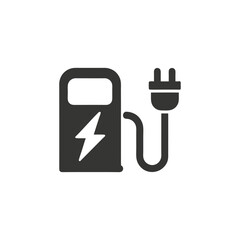 electric charging station icon black