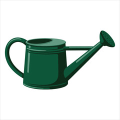 Watering can vector, gardening and agriculture tool. Ideal for plant care, farming, and outdoor activity themes. © Nass Studio