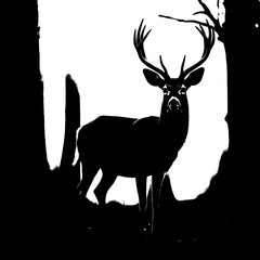 deer silhouette vector