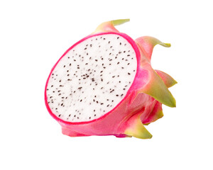 dragon fruit on white background
