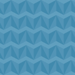3d-like seamless geometric pattern with monochrome blue triangles