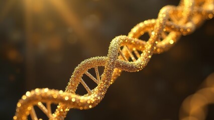 Golden DNA Technology Art Picture
