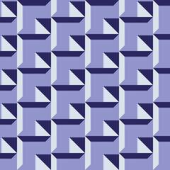 Seamless pattern with 3d illusion geometric shape
