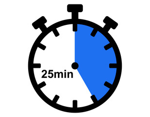 timer set clock watch vector design for any design template 25 minutes.