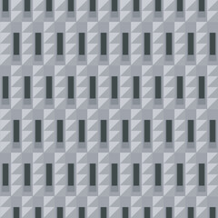 Seamless pattern with monochrome grey triangles