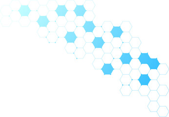 Abstract medical blue hexagon pattern. Geometric hexagonal background. Creative idea for healthcare technology, innovation medicine, health, science and research.