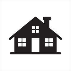Simple House Silhouette Vector Icon – Minimal Real Estate Symbol