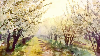 Fototapeta premium Enchanting forest path, journey into nature's verdant embrace tranquil