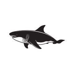 Vector illustration of a whale, showing off its massive form in an artistic style. Perfect for marine life themes, ocean conservation, educational materials,