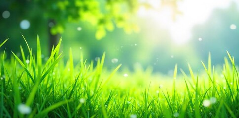 A refreshing breeze blows through tall grass, rustling leaves and creating a cool, calming atmosphere on a sunny day Perfect for summer, nature, and relaxation themes , sound, calm