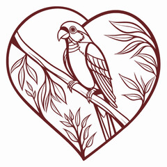 vector illustration of love bird