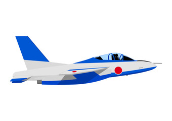 空を飛ぶ青い戦闘機