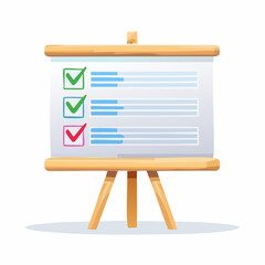 Balanced Daily Checklist on Whiteboard with Work and Break Intervals