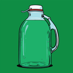 comic style drinking mug vector for graphic design purposes