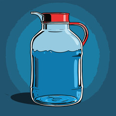 comic style drinking mug vector for graphic design purposes