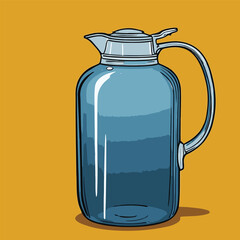 comic style drinking mug vector for graphic design purposes