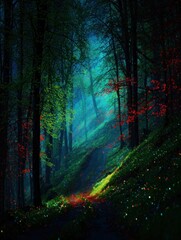 Fototapeta premium Mystical forest path