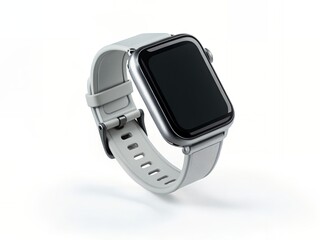 Digital watch mockup with customizable screen on clean white background for smart tech display