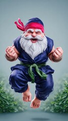 Cartoon character jumping