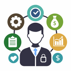 set of business people icons