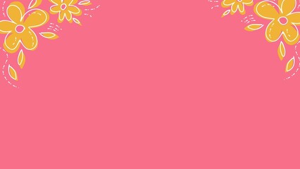 flower theme background template with aesthetic colors