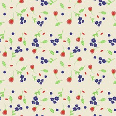 Fototapeta premium seamless pattern with flowers