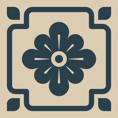 Traditional Korean Style Tile Pattern Set – Vintage Geometric and Floral Vector Design