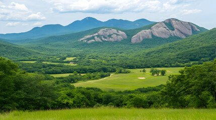 Green Mountain Valley Landscape Photo