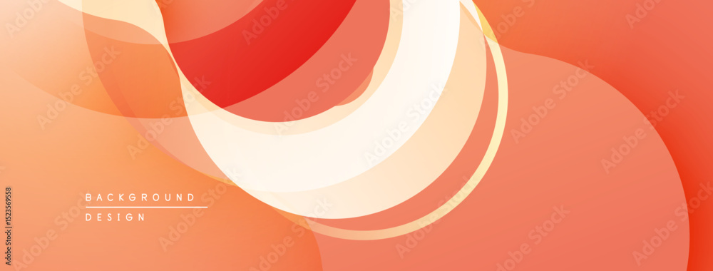 Poster abstract flowing shapes, warm orange hues, smooth gradients. modern design element for backgrounds, 