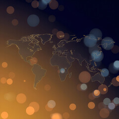 Gold World map background