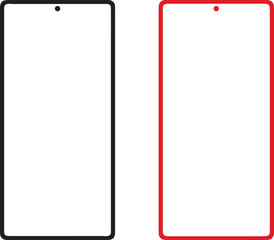 smartphone, mobile phone, phone, cell phone, template, mockup, outline, frame, vector, illustration, screen, display, digital, device, gadget, technology, modern, design, app, ui, ux, interface, 